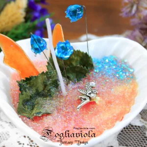 Fairy Legend: Candela in porcellana con anello