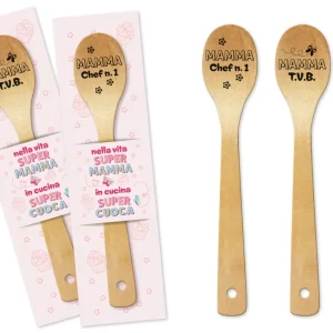 Virca – Mestolo Decorativo in Legno con Scritta Mamma